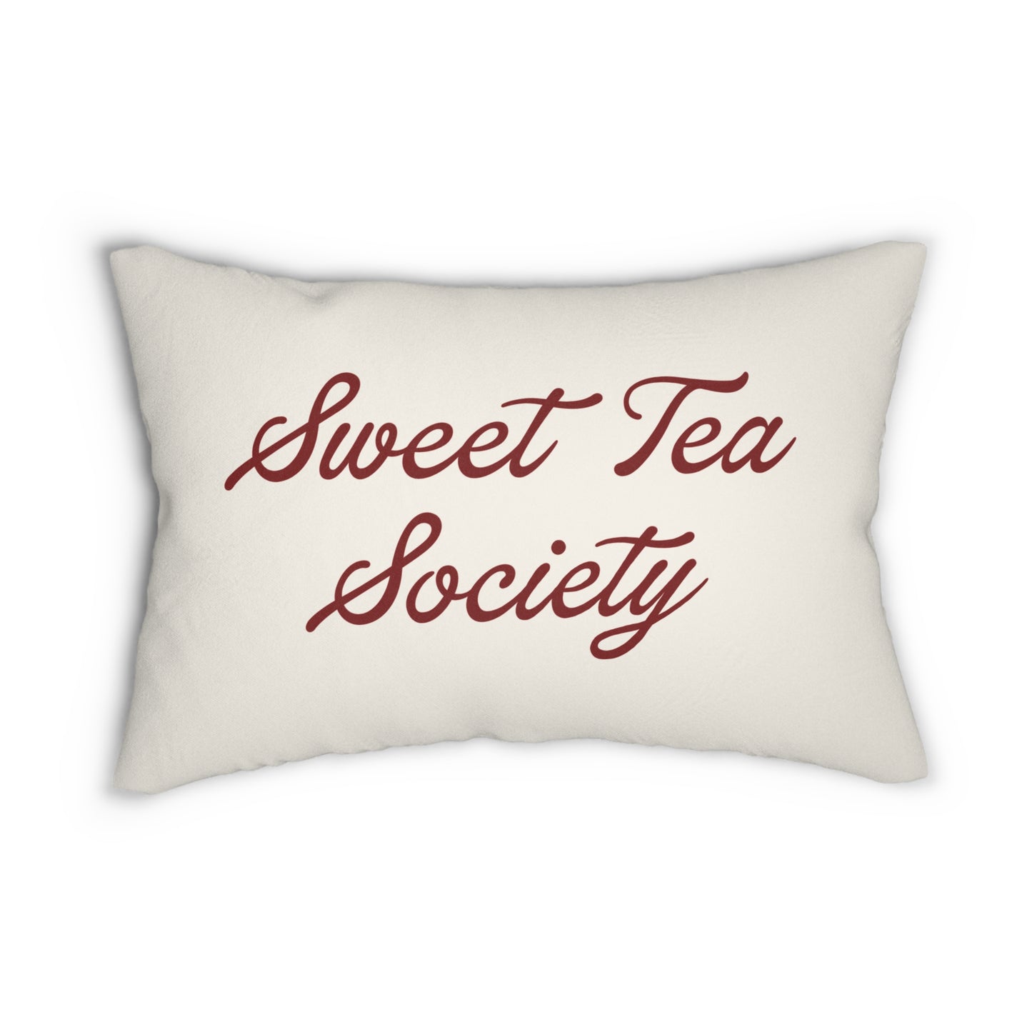 Sweet Tea Society Lumbar Pillow | Farmhouse Throw Pillow | Rustic Americana Accent Cushion | Country Porch Decor