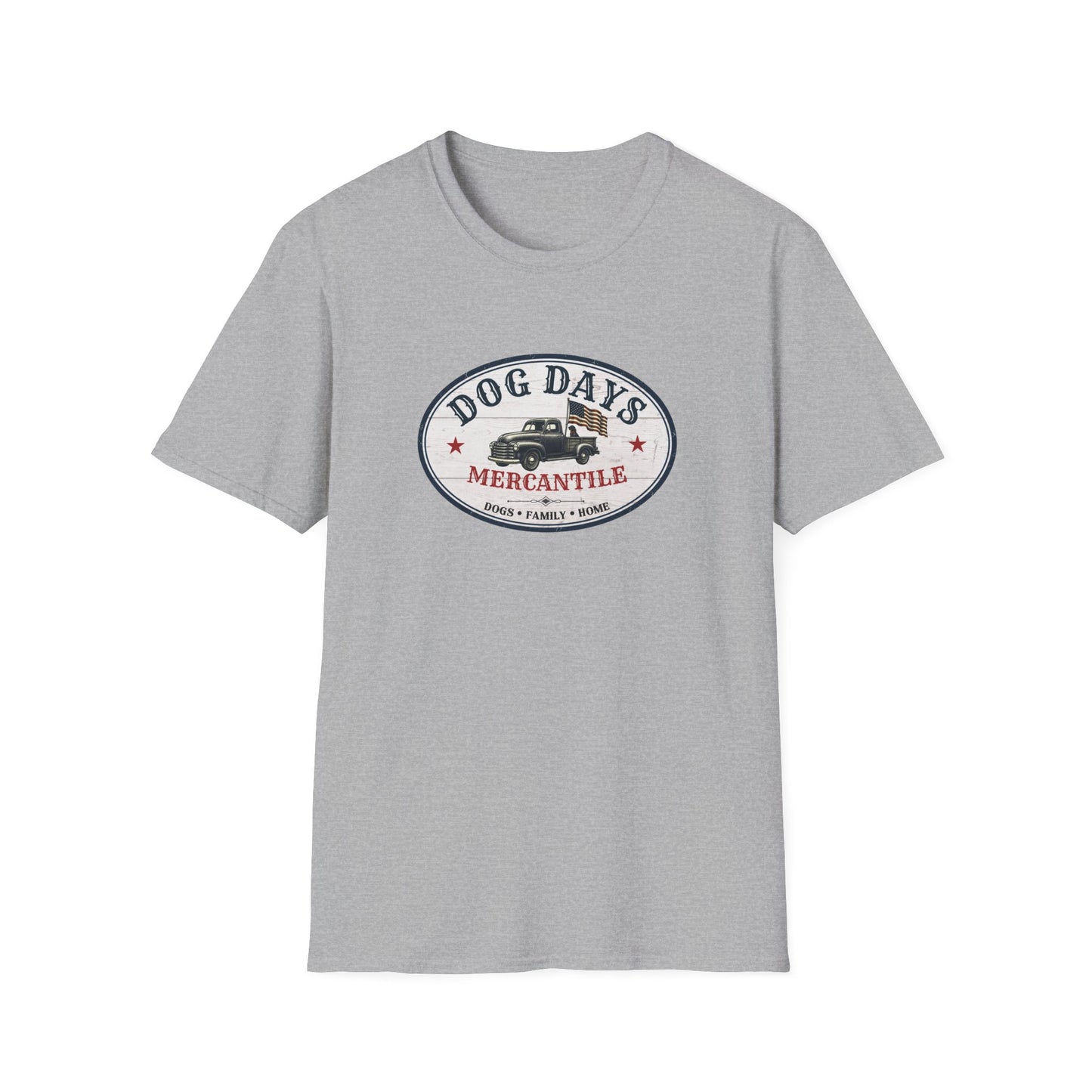 Dog Days Mercantile Logo T-Shirt | Gildan® Unisex Tee | Farmhouse Americana Dog Lover Graphic Shirt
