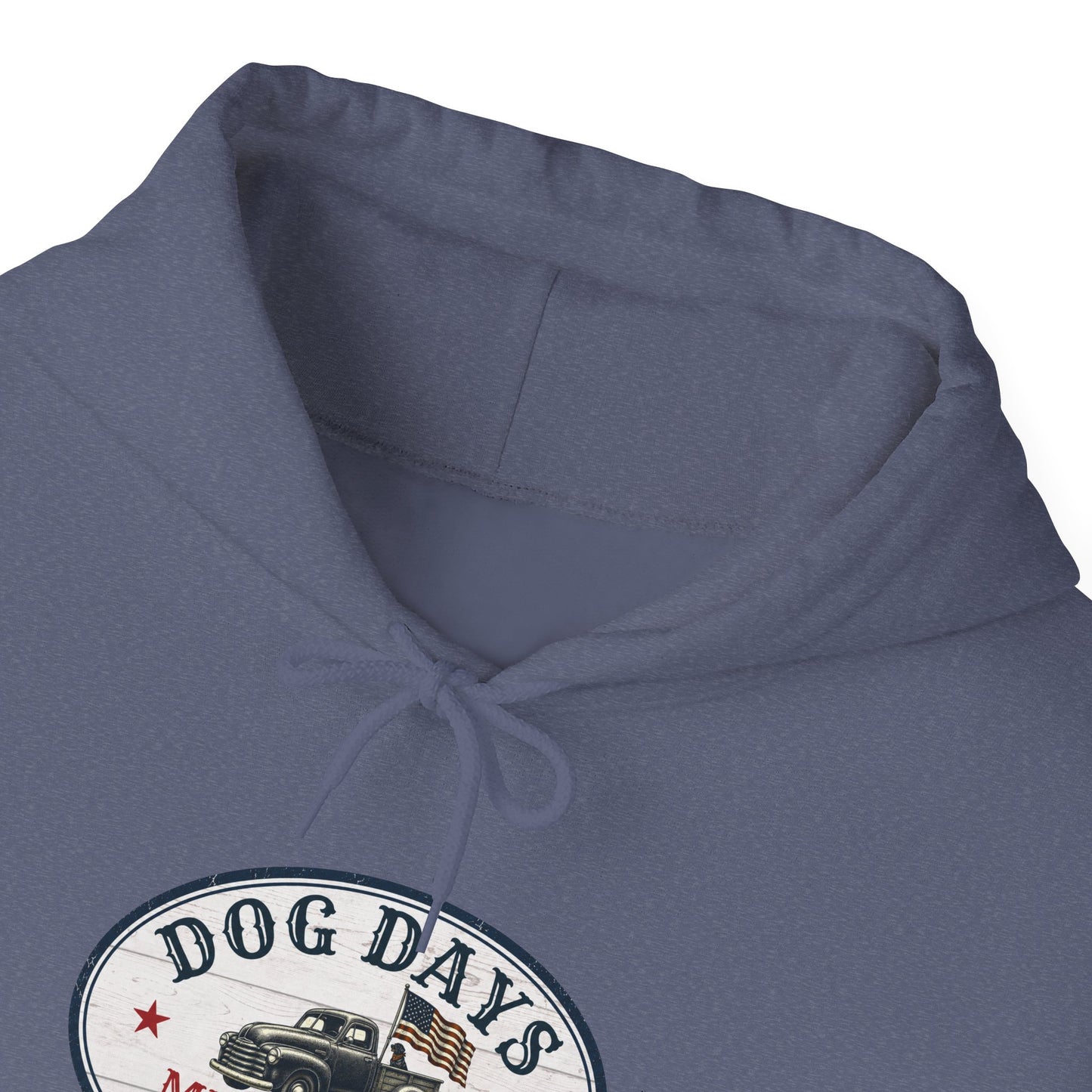 Dog Days Mercantile Logo Hoodie | Vintage Americana Gildan® Unisex Hooded Sweatshirt