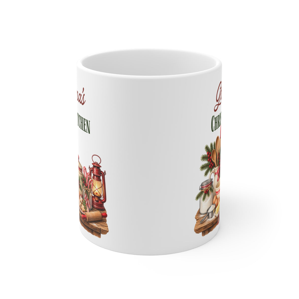 Grandma's Christmas Kitchen Mug | Vintage Christmas Baking | Nostalgic Holiday Gift | 11 oz Ceramic Mug