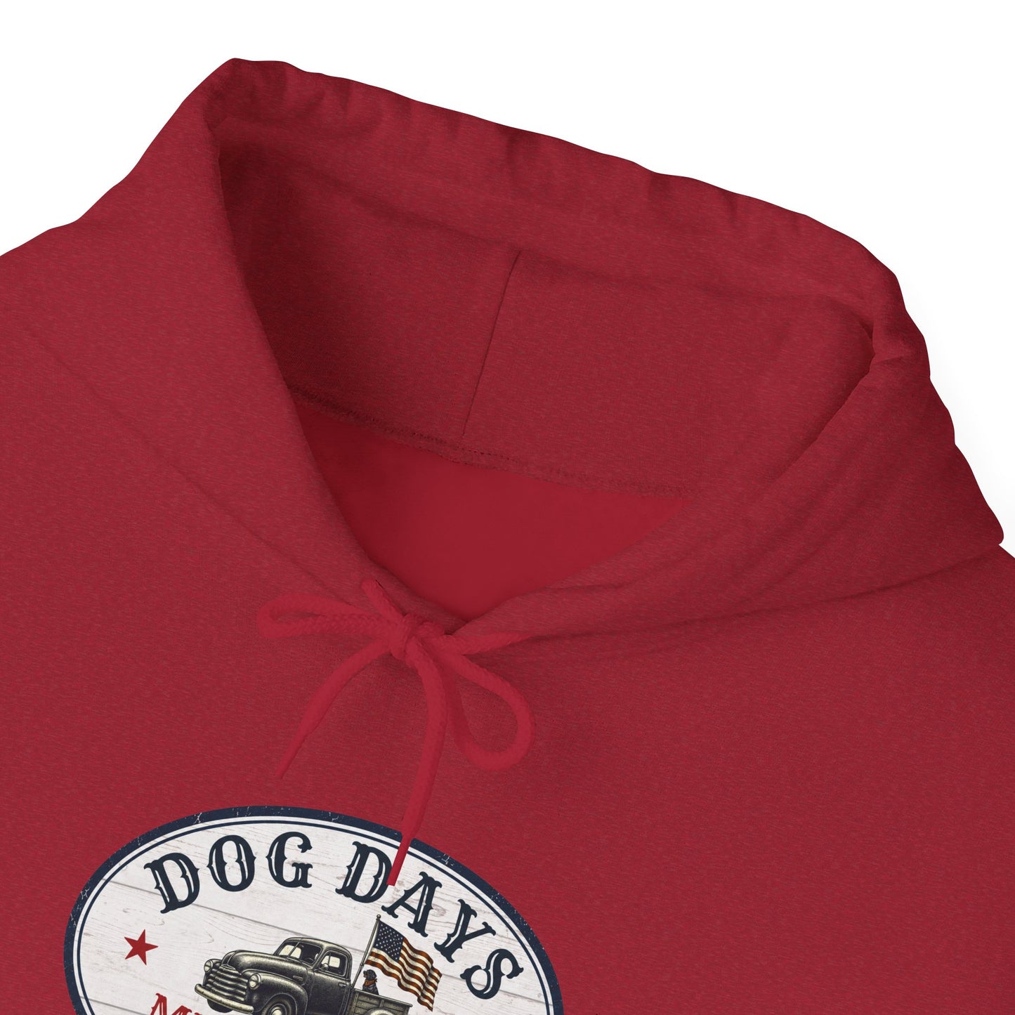 Dog Days Mercantile Logo Hoodie | Vintage Americana Gildan® Unisex Hooded Sweatshirt