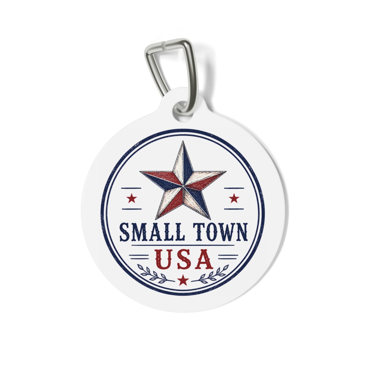 Small Town USA Personalized Americana Dog Tag | Vintage Farmhouse Dog ID Tag | Custom Pet Tag | Dog Days Mercantile