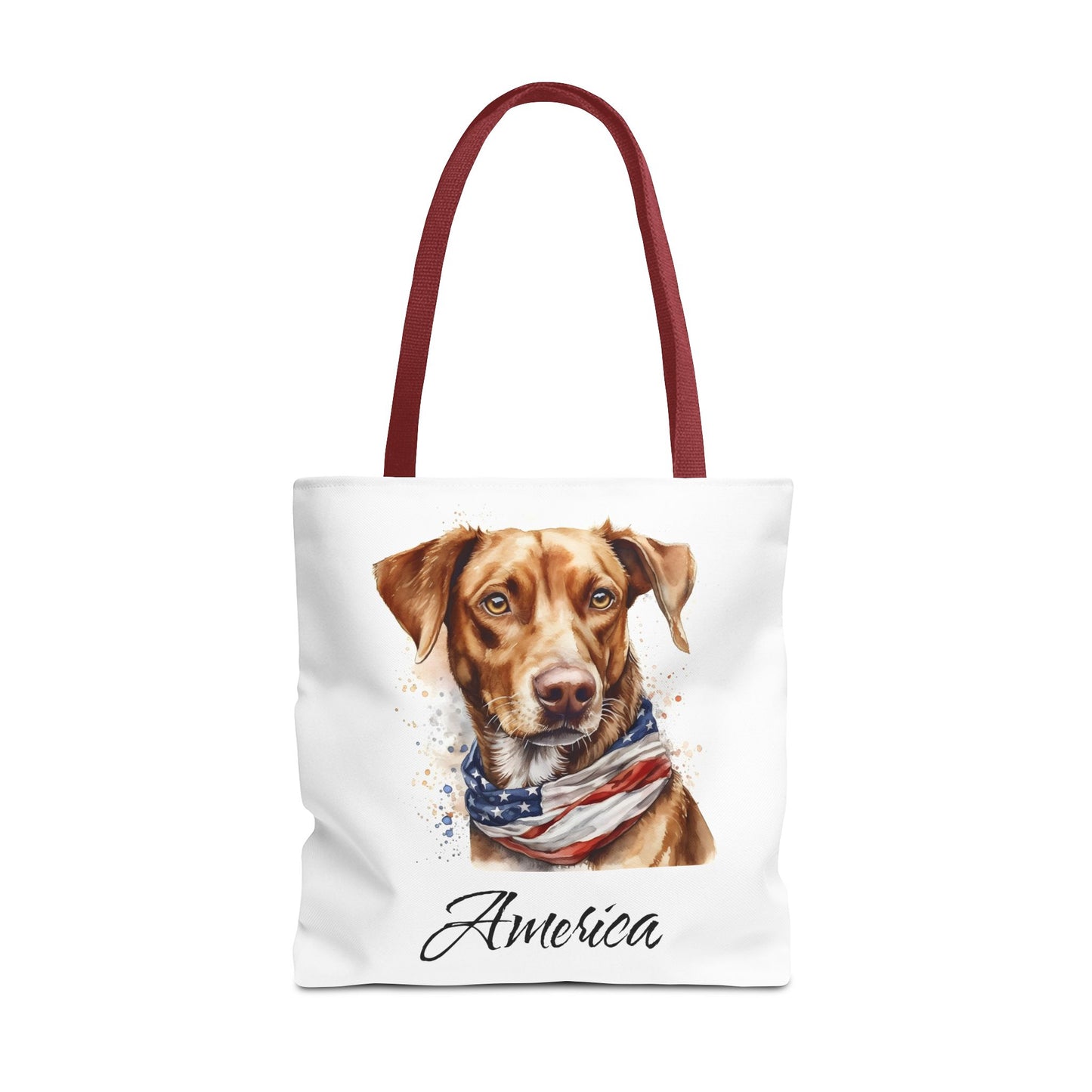 Patriotic Dog - 18" Large Tote Bag