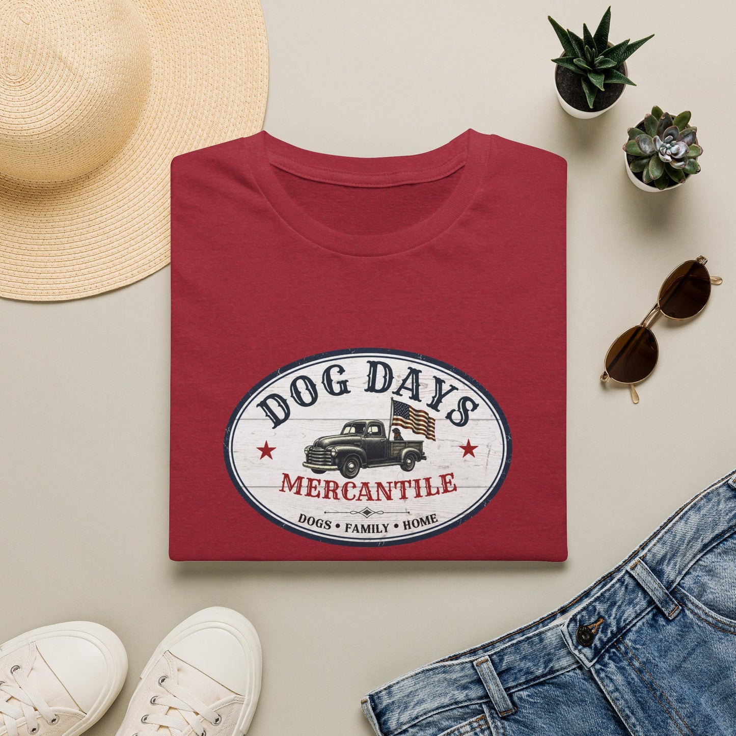 Dog Days Mercantile Logo T-Shirt | Gildan® Unisex Tee | Farmhouse Americana Dog Lover Graphic Shirt