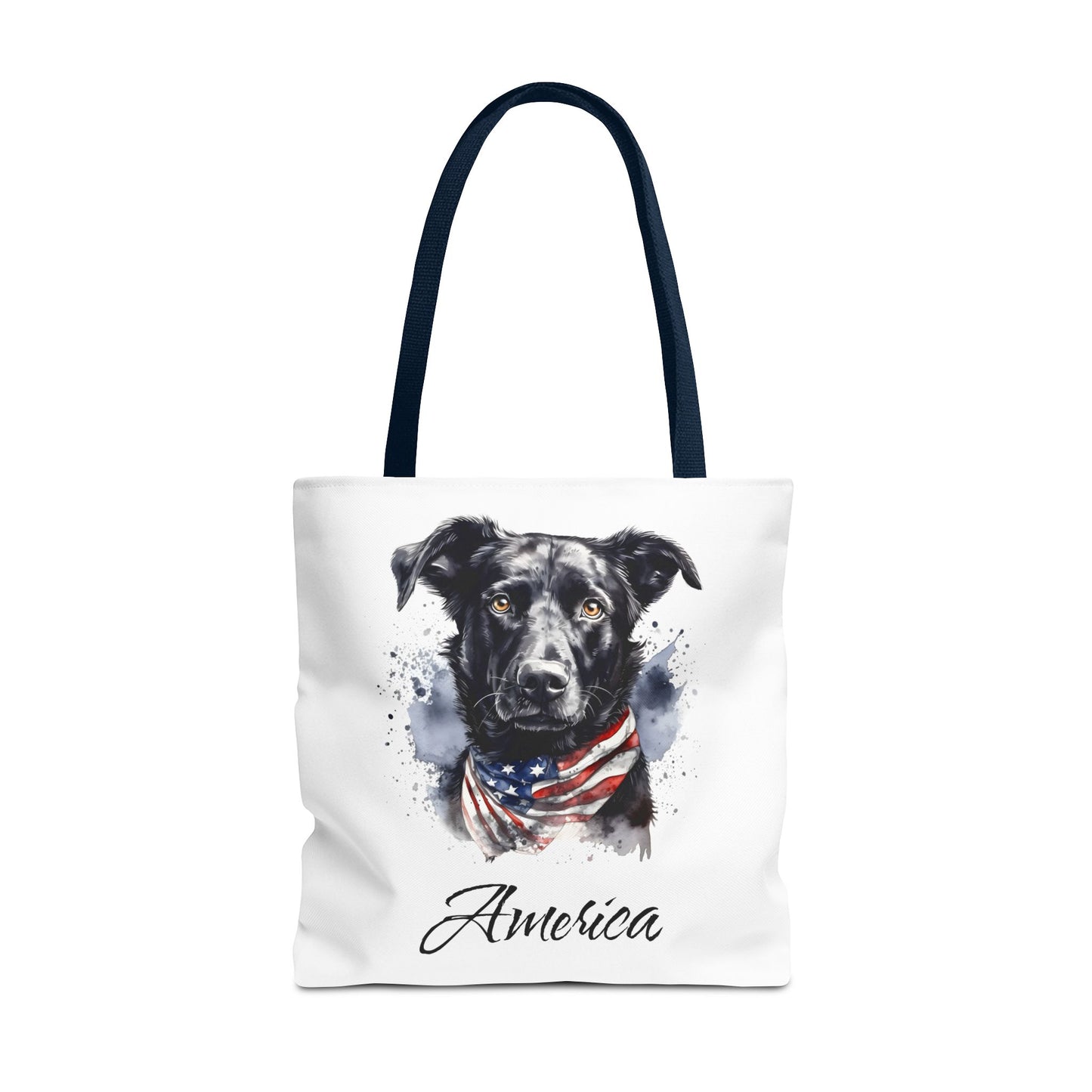 Patriotic Dog - 18" Large Tote Bag