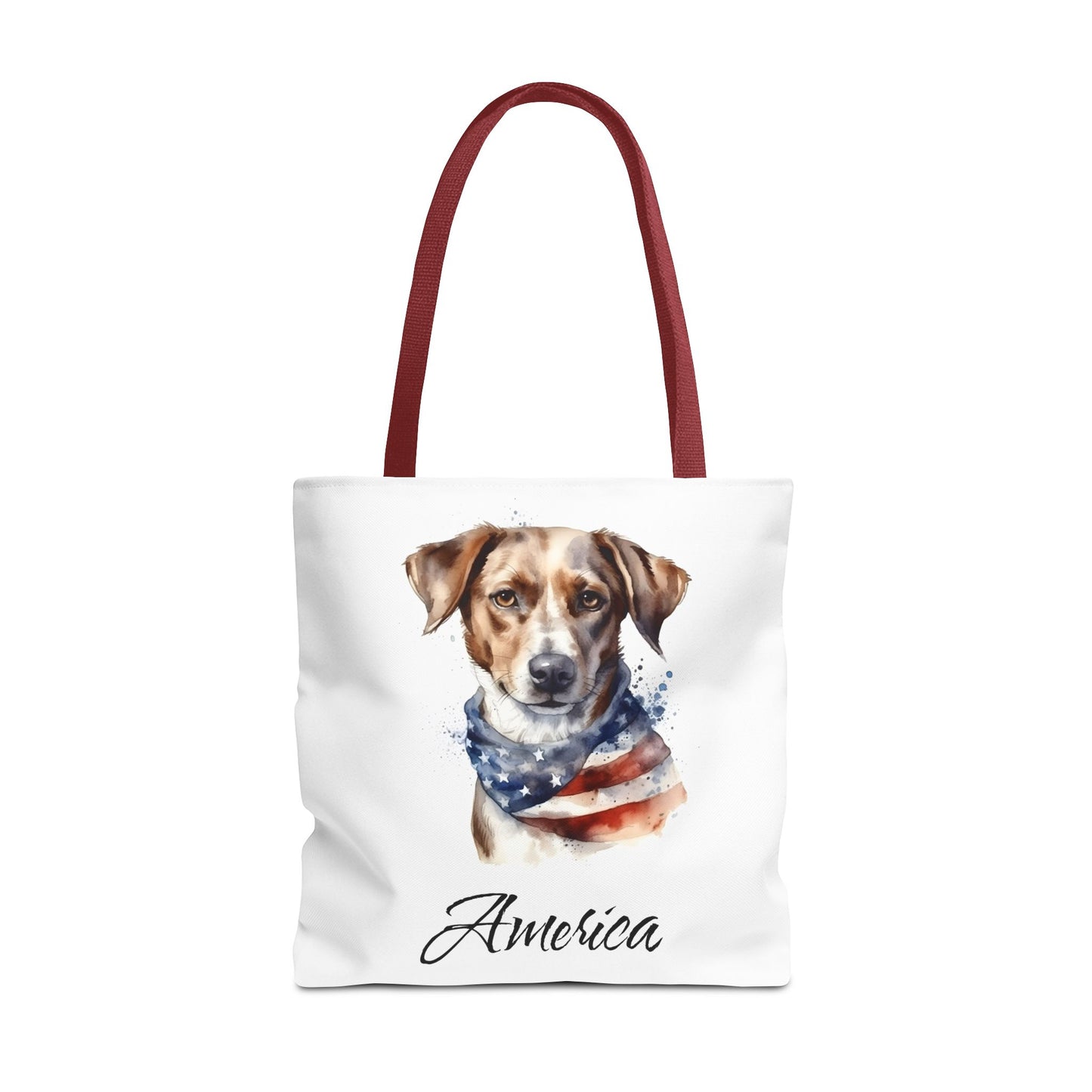 Patriotic Dog - 18" Large Tote Bag