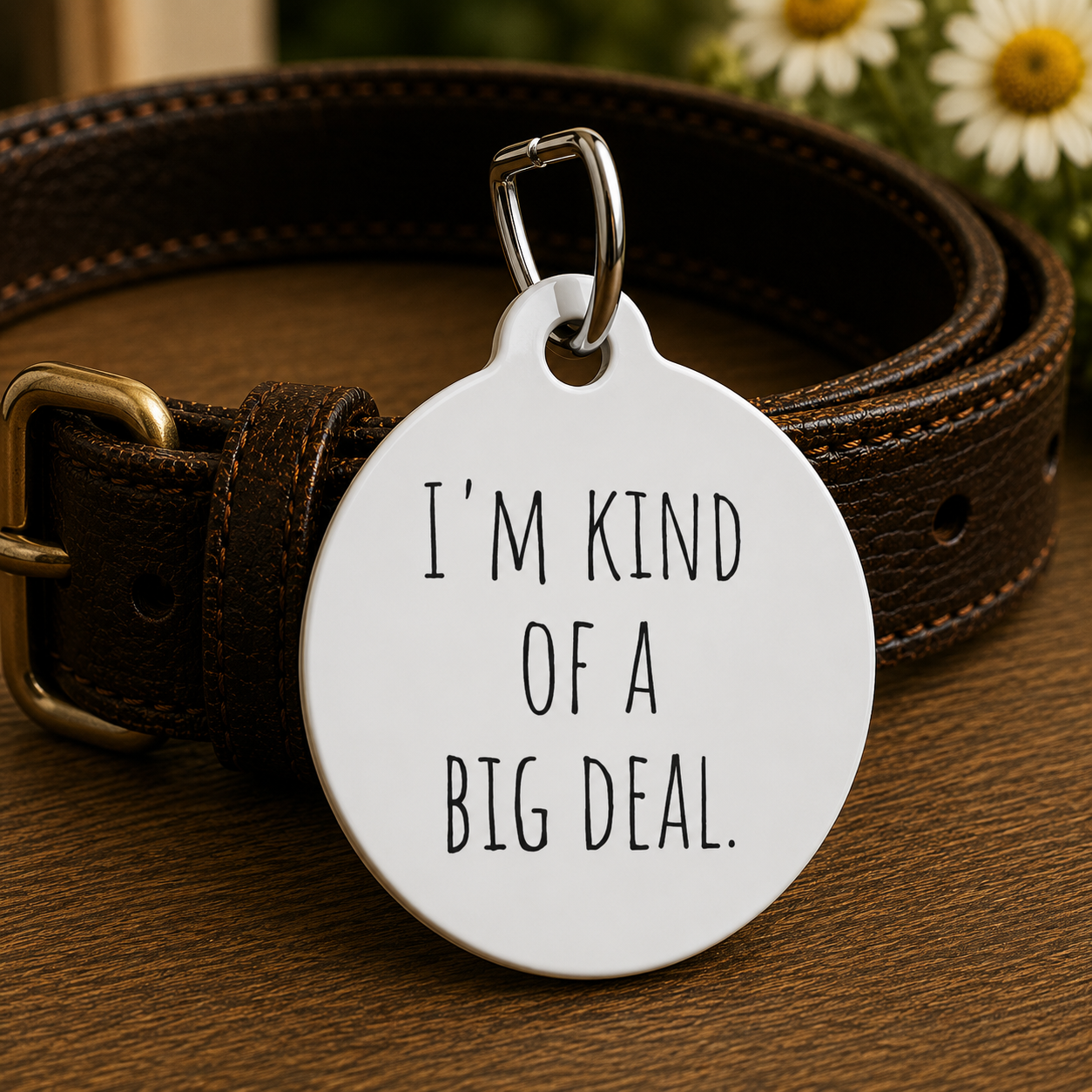 I'm Kind Of A Big Deal Funny Dog ID Tag | Cute Pet Tag | Personalized Dog ID Tag