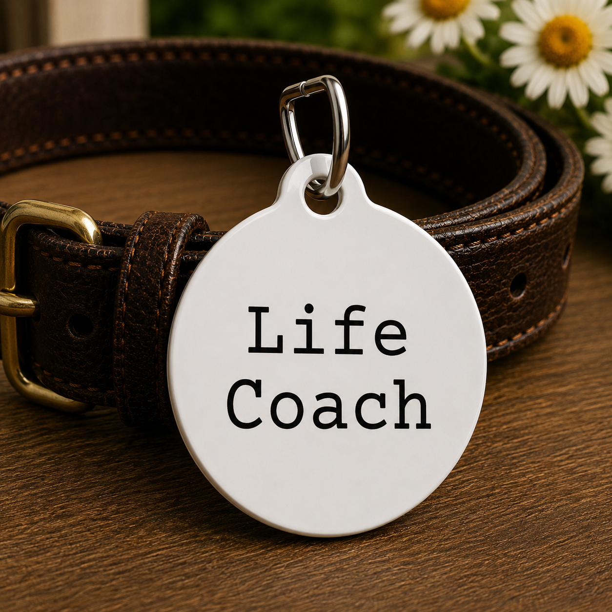 Life Coach Funny Dog ID Tag | Cute Pet Tag | Personalized Dog ID Tag