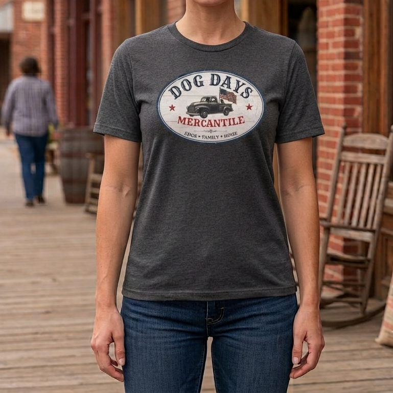 Dog Days Mercantile Logo T-Shirt | Gildan® Unisex Tee | Farmhouse Americana Dog Lover Graphic Shirt