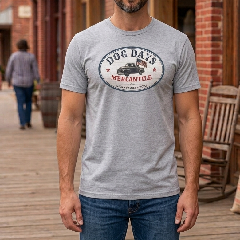 Dog Days Mercantile Logo T-Shirt | Gildan® Unisex Tee | Farmhouse Americana Dog Lover Graphic Shirt