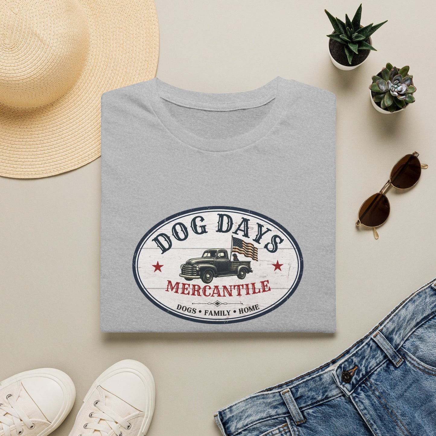 Dog Days Mercantile Logo T-Shirt | Gildan® Unisex Tee | Farmhouse Americana Dog Lover Graphic Shirt
