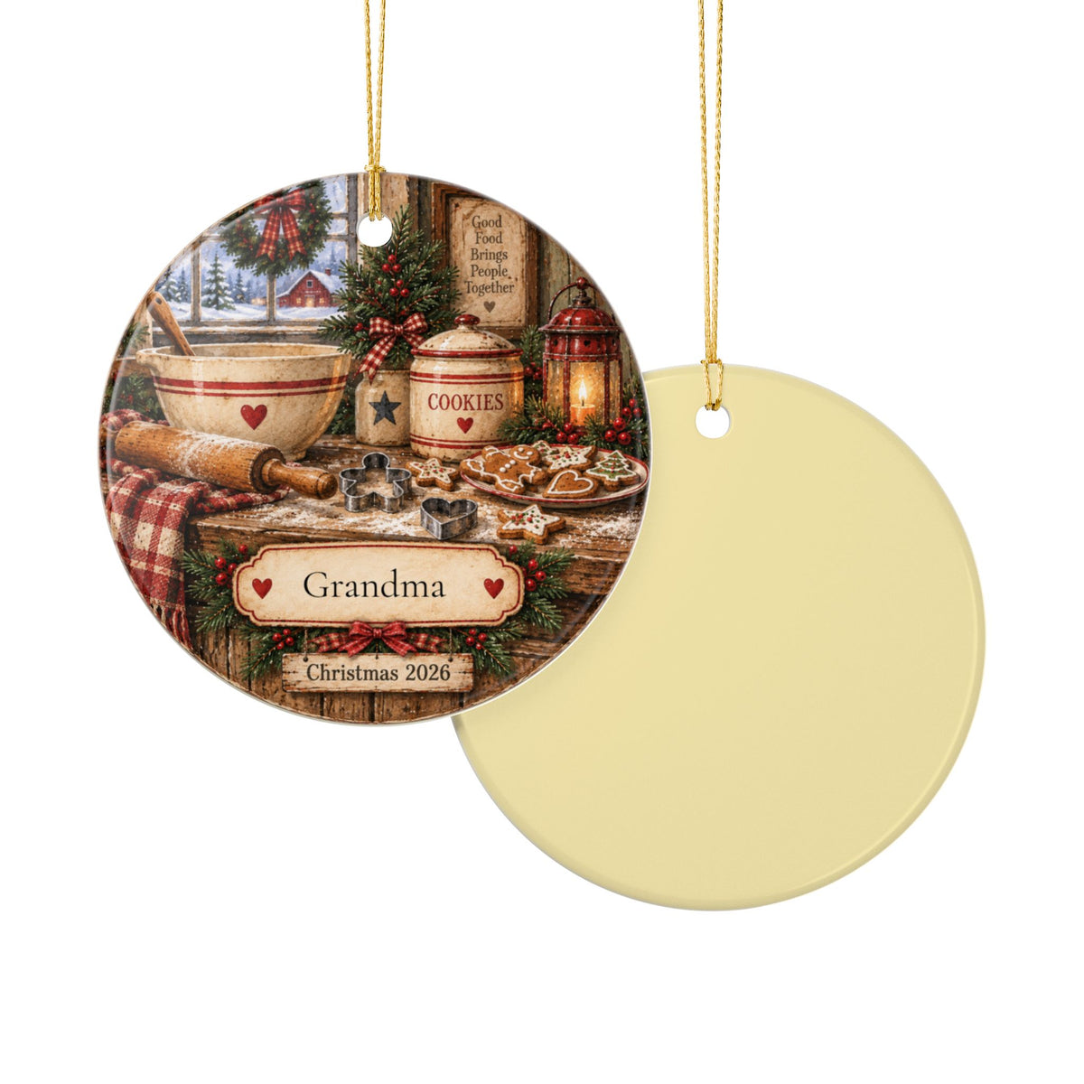 Grandma's Christmas Kitchen Ornament | Personalized Grandma Ornament | Nostalgic Christmas Keepsake