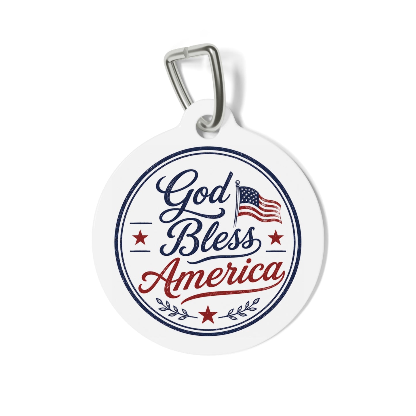 God Bless America Personalized Americana Dog Tag | Vintage Farmhouse Dog ID Tag | Custom Pet Tag | Dog Days Mercantile