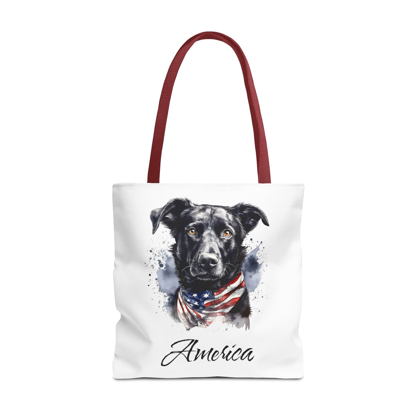 Patriotic Dog - 18" Large Tote Bag