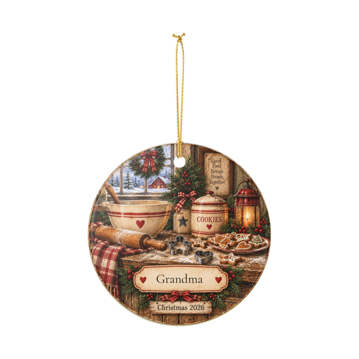 Grandma's Christmas Kitchen Ornament | Personalized Grandma Ornament | Nostalgic Christmas Keepsake