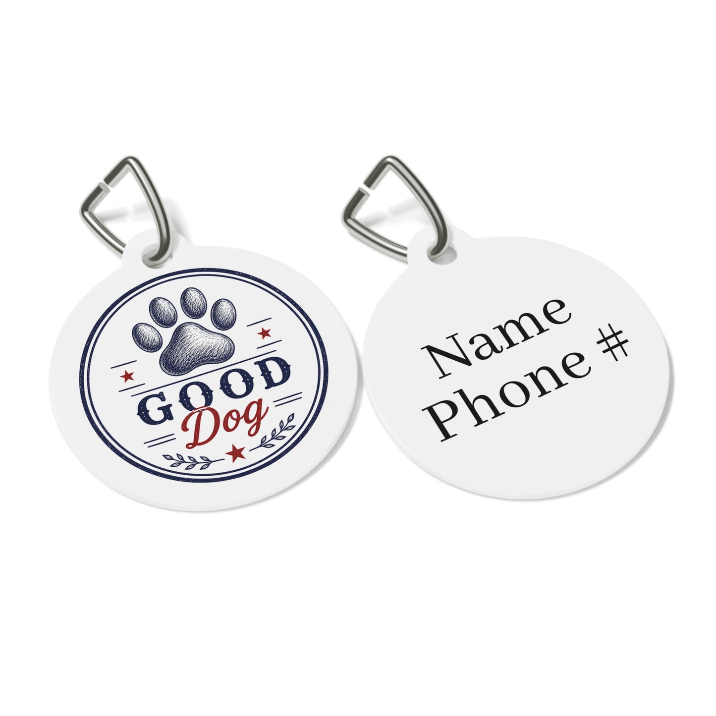 Good Dog Personalized Americana Dog Tag | Vintage Farmhouse Dog ID Tag | Custom Pet Tag | Dog Days Mercantile