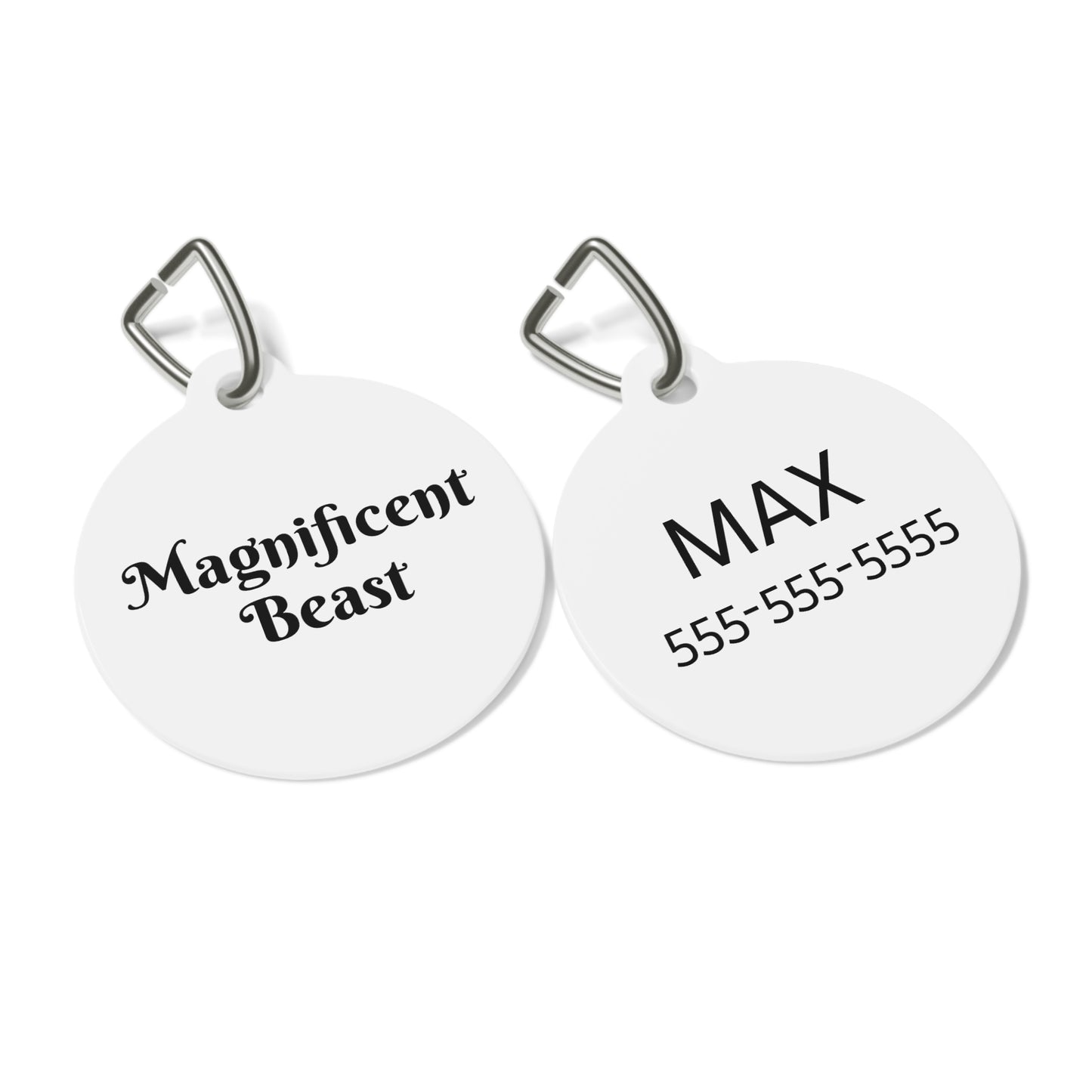 Magnificent Beast Funny Dog ID Tag | Cute Pet Tag | Personalized Dog ID Tag