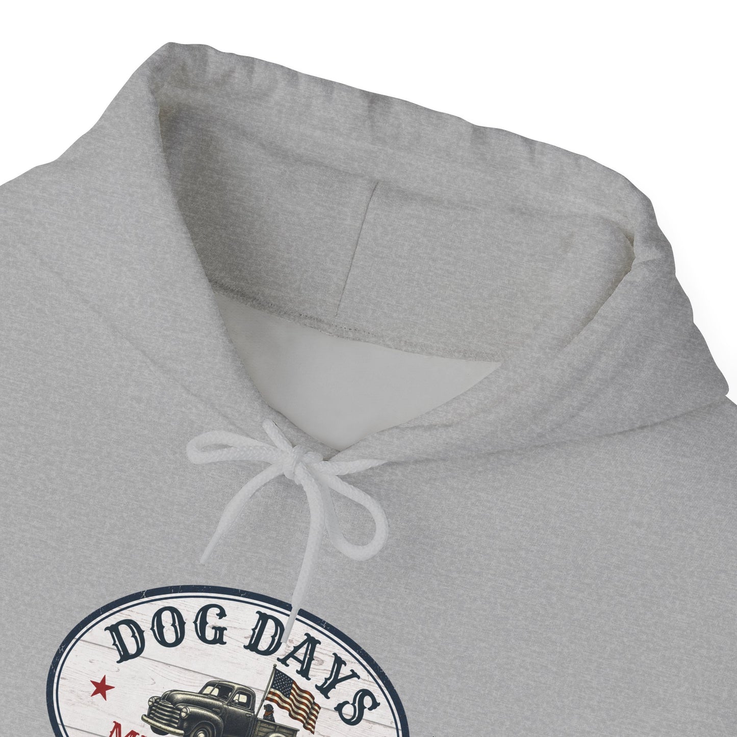 Dog Days Mercantile Logo Hoodie | Vintage Americana Gildan® Unisex Hooded Sweatshirt