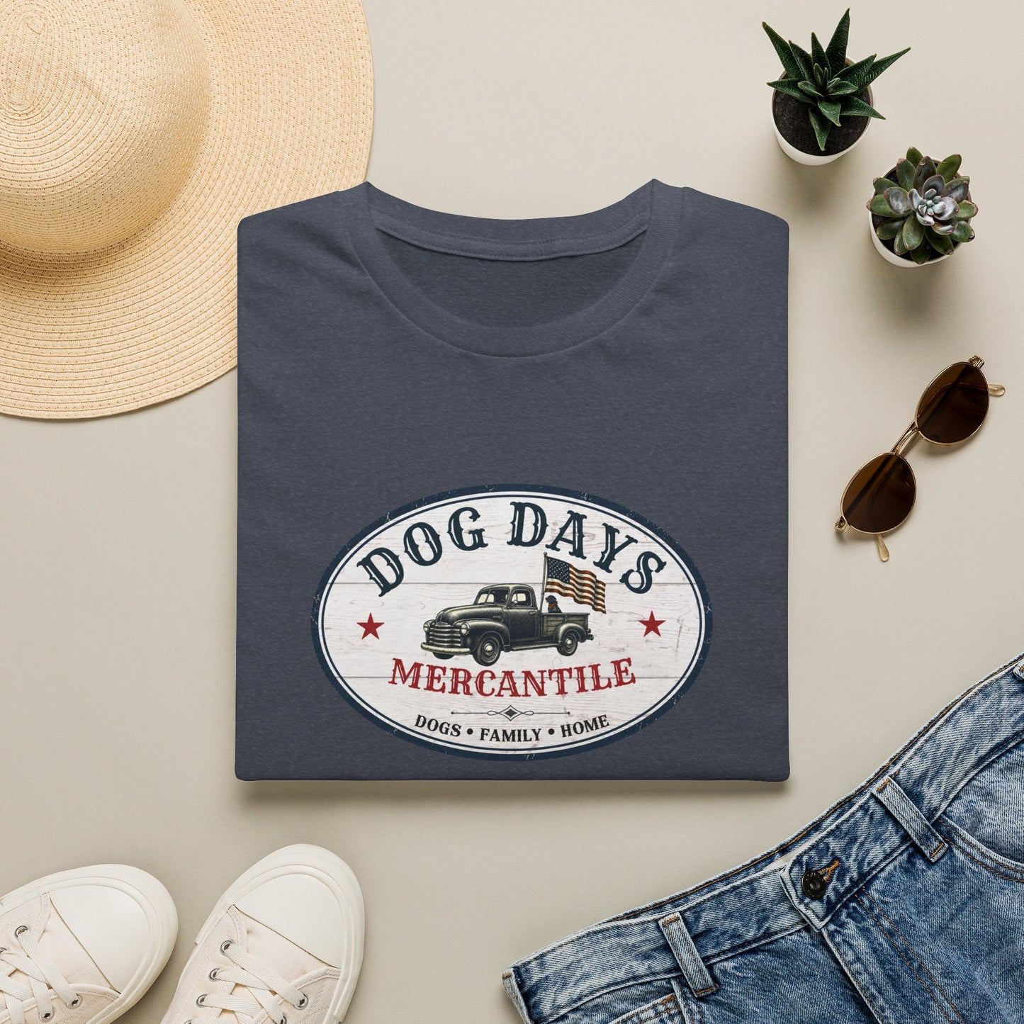 Dog Days Mercantile Logo T-Shirt | Gildan® Unisex Tee | Farmhouse Americana Dog Lover Graphic Shirt