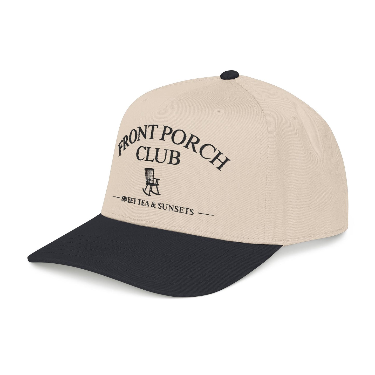 Front Porch Club – Sweet Tea & Sunsets Embroidered Trucker Hat | Vintage Country Baseball Cap