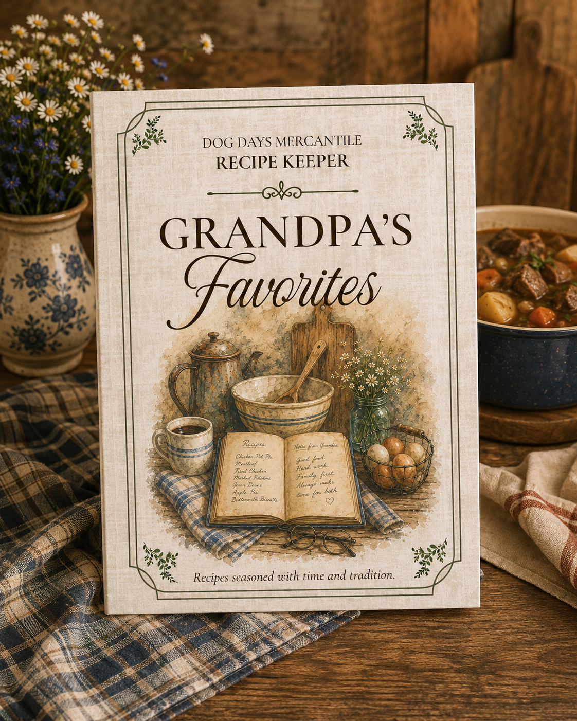 Grandpa's Favorite Recipes | Printable Recipe Collection for People & Dogs
