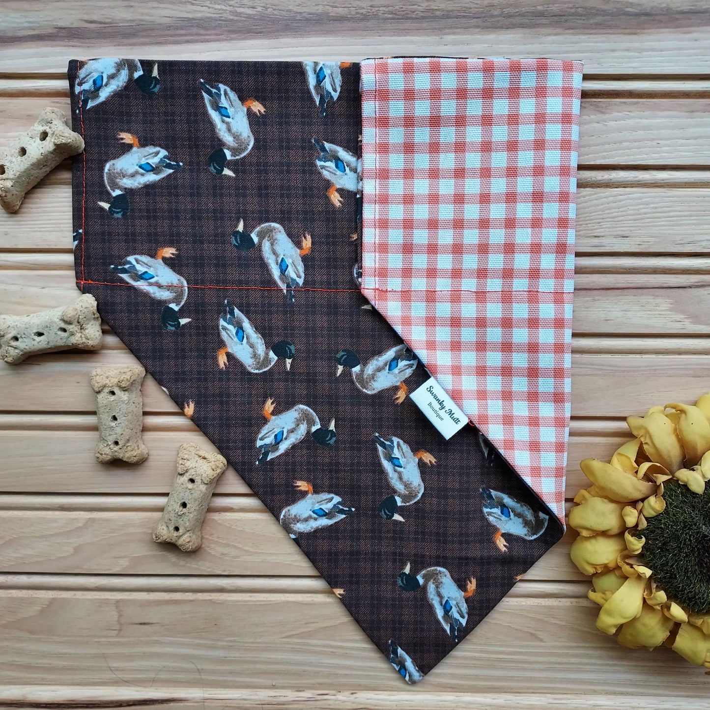 Mallard Duck Reversible Dog Bandana