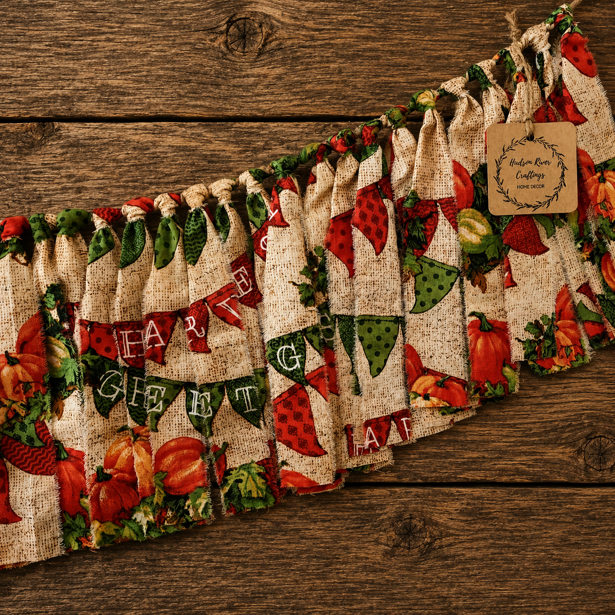 Pumpkin Patch Fall Fabric Garland