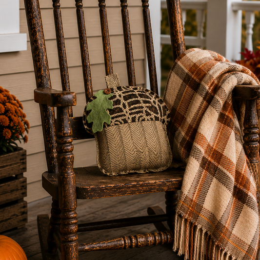 Textured Acorn Accent Pillow