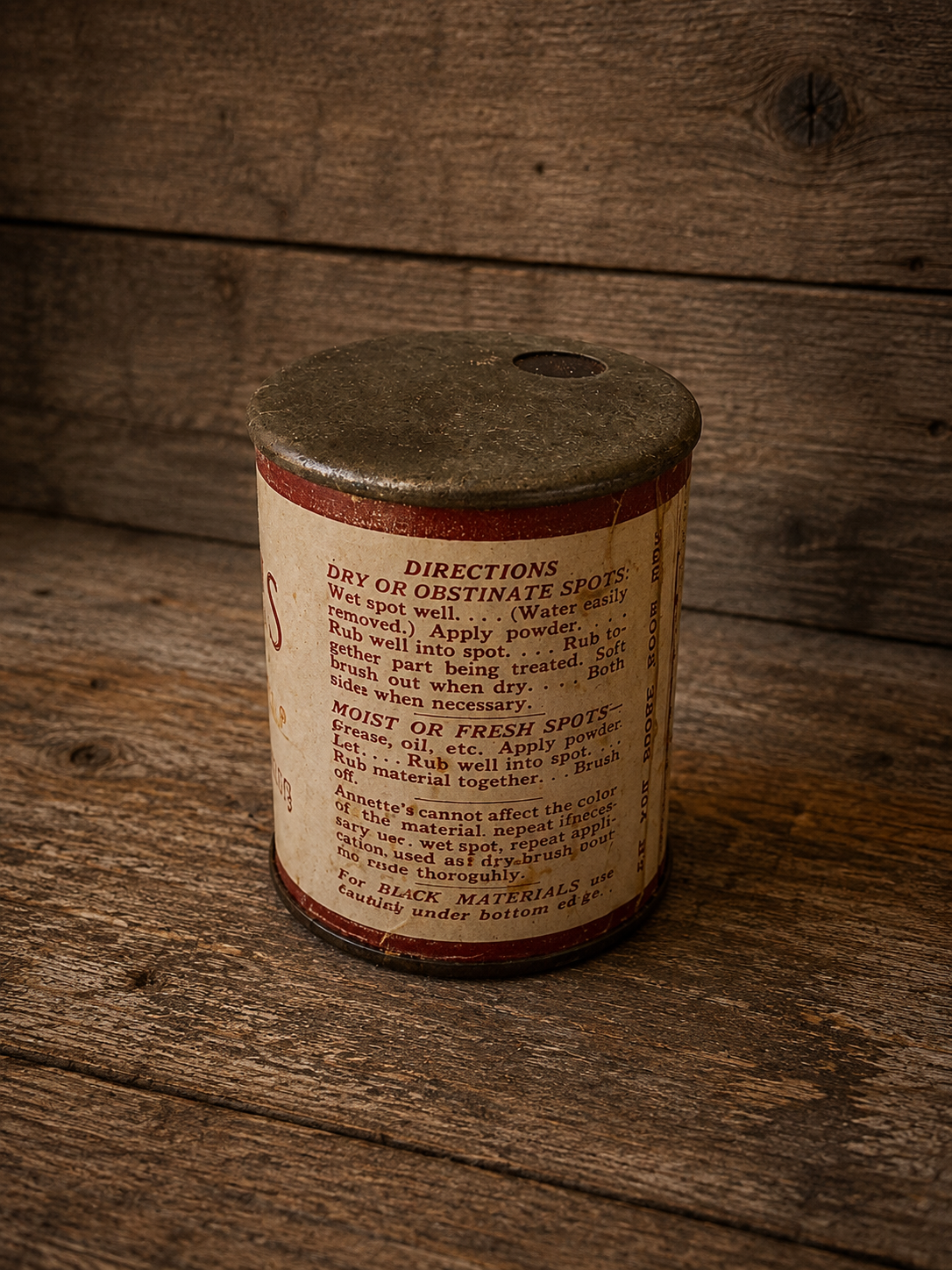 Vintage Annette's Perfect Cleanser Advertising Tin 1930s