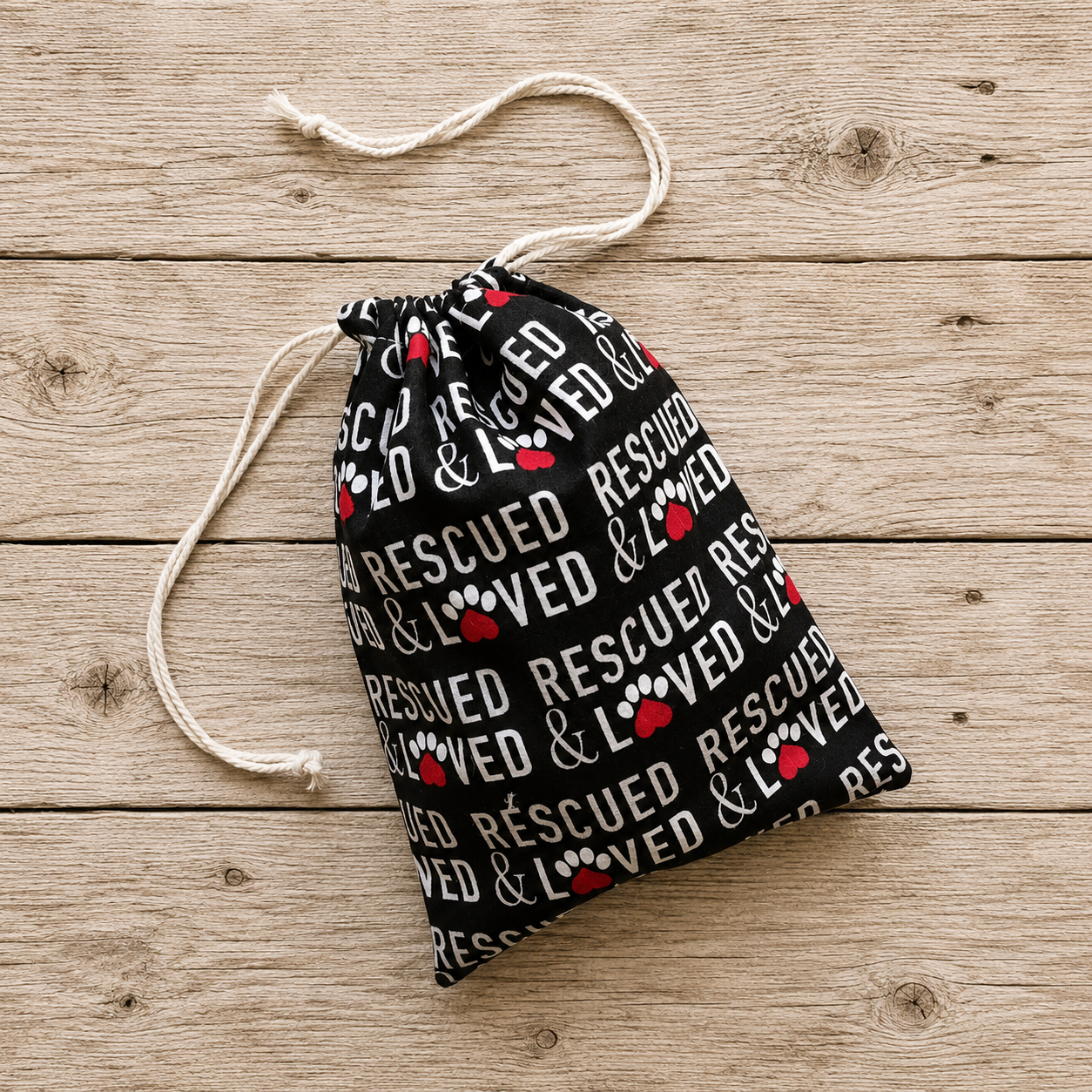 Eco-Friendly Reusable Fabric Gift Bags - Dog Print Collection